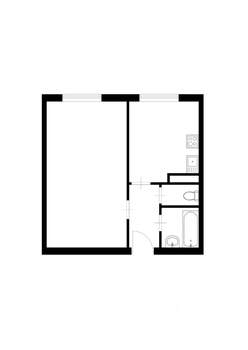1-к квартира, на длительный срок, 34м2, 2/17 этаж