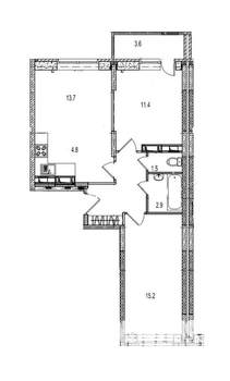 3-к квартира, вторичка, 60м2, 5/17 этаж