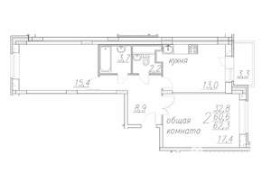 2-к квартира, вторичка, 59м2, 12/19 этаж