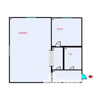 1-к квартира, вторичка, 31м2, 1/5 этаж