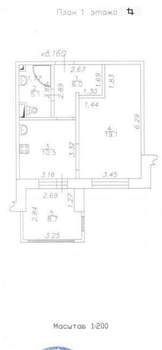 1-к квартира, вторичка, 49м2, 1/17 этаж