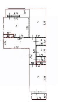 1-к квартира, вторичка, 71м2, 3/11 этаж