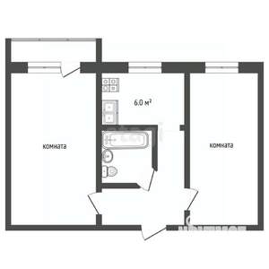2-к квартира, вторичка, 44м2, 5/5 этаж