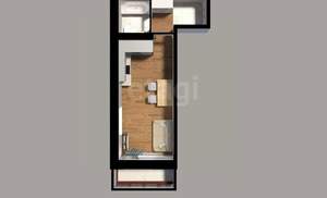 Студия квартира, вторичка, 29м2, 11/17 этаж