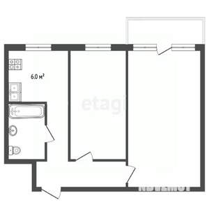 2-к квартира, вторичка, 42м2, 3/5 этаж