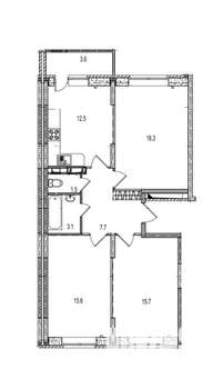 3-к квартира, вторичка, 78м2, 4/17 этаж