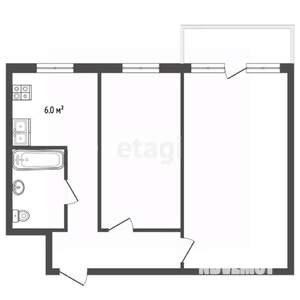 2-к квартира, вторичка, 42м2, 3/5 этаж