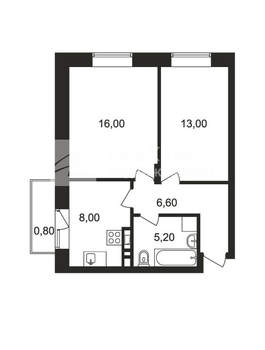 2-к квартира, вторичка, 49м2, 5/9 этаж