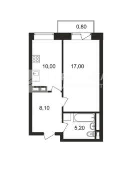 1-к квартира, вторичка, 40м2, 3/9 этаж