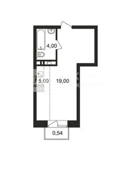 Студия квартира, вторичка, 28м2, 5/9 этаж