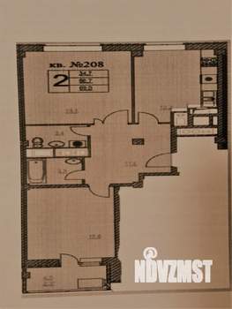 2-к квартира, вторичка, 66м2, 5/14 этаж