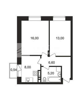 2-к квартира, вторичка, 48м2, 8/9 этаж