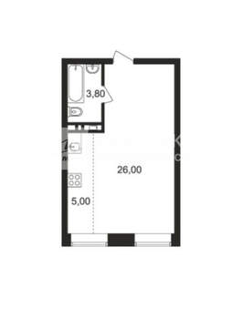 Студия квартира, вторичка, 35м2, 7/9 этаж