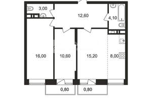 3-к квартира, вторичка, 70м2, 4/9 этаж